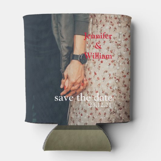 Aangepaste persoonlijke bruiloft foto kan Coo Blikjeskoeler (Achterkant)