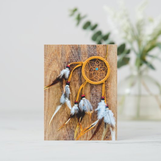 Aangepaste persoonlijke bruine droomvanger briefkaart (Staand voorkant)