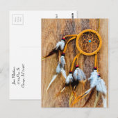 Aangepaste persoonlijke bruine droomvanger briefkaart (Voorkant / Achterkant)