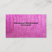 Aangepaste persoonlijke Chef roze textuur Lederen  Visitekaartje (Voorkant)