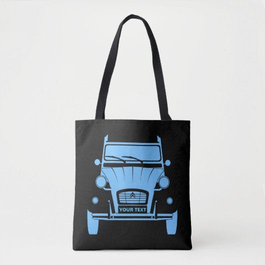 Aangepaste persoonlijke Citroen 2CV-canvas tas (Voorkant)
