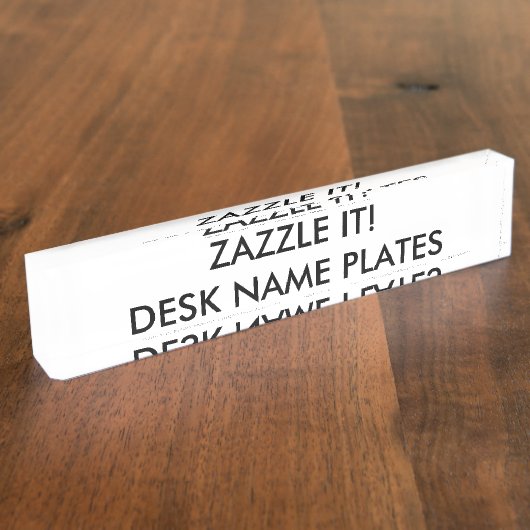 Aangepaste persoonlijke Desk Name Bord Blank Sjabl Naambordje (Zijkant)