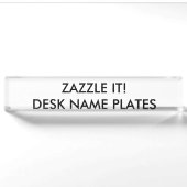 Aangepaste persoonlijke Desk Name Bord Blank Sjabl Naambordje (Voorkant)