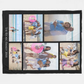 Aangepaste persoonlijke DIY-aangepast fotocollage  Fleece Deken (Voorkant (Horizontaal))