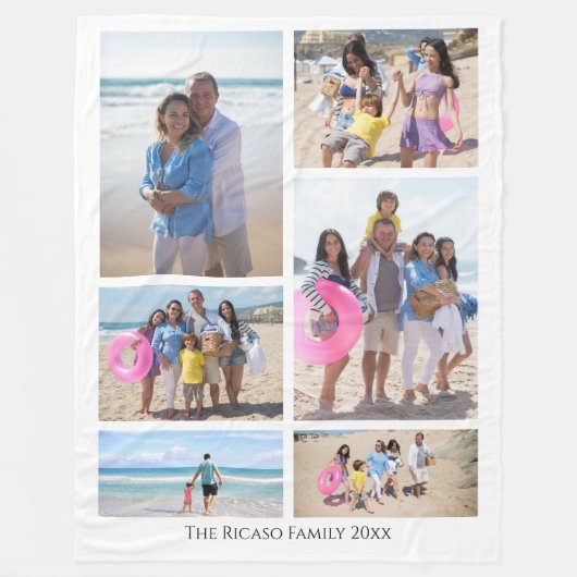 Aangepaste persoonlijke DIY-aangepast fotocollage  Fleece Deken (Voorkant)