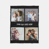 Aangepaste persoonlijke DIY-aangepast fotocollage Fleece Deken (Voorkant)