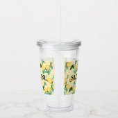 Aangepaste persoonlijke elemons en bladeren acryl drinkbeker (Rechts)