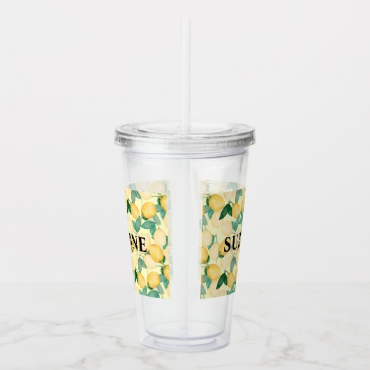 Aangepaste persoonlijke elemons en bladeren acryl drinkbeker (Rechts)