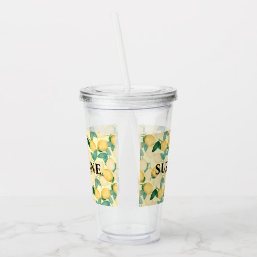 Aangepaste persoonlijke elemons en bladeren acryl drinkbeker (Links)