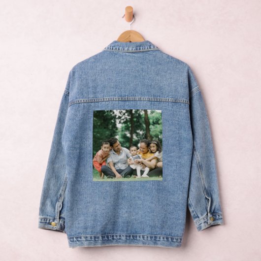 Aangepaste persoonlijke familiefoto denim jacket (Hangar)