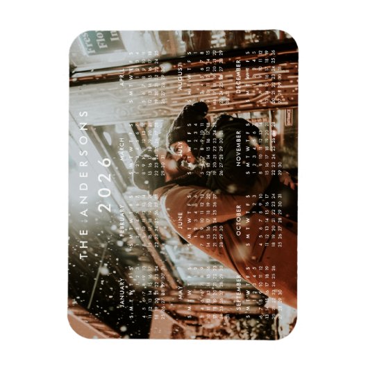 Aangepaste persoonlijke foto 2024-agenda magneet (Verticaal)