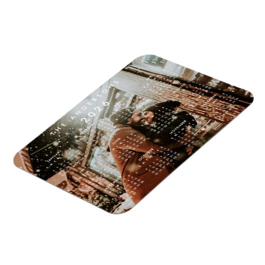 Aangepaste persoonlijke foto 2024-agenda magneet (Linkerzijde)