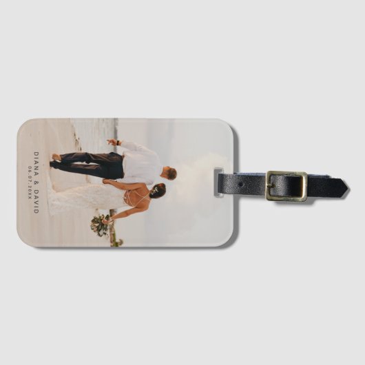 Aangepaste persoonlijke foto bagagelabel (Voorkant (horizontaal))