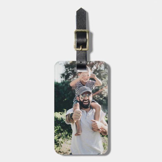 Aangepaste persoonlijke foto bagagelabel (Voorkant verticaal)