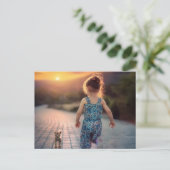 Aangepaste persoonlijke foto briefkaart (Staand voorkant)