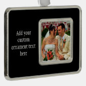 Aangepaste persoonlijke foto-cadeau verzilverd omlijst ornament (Rechts)