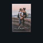 Aangepaste persoonlijke foto Eenvoudige liefdesquo Canvas Afdruk<br><div class="desc">Cute romantic Love text geschreven in a stylish elegant typography font. Met optie om met foto van uw keus te personaliseren of aan te passen. Unieke naam,  verjaardag,  verjaardag,  Valentijnsdag cadeau of kerstcadeau. Eenvoudig aan te passen met een foto van uw keuze.</div>