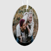 Aangepaste persoonlijke foto Eenvoudige liefdesquo Ornament (voorkant)