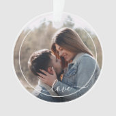Aangepaste persoonlijke foto Eenvoudige liefdesquo Ornament (voorkant)