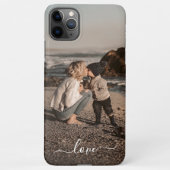 Aangepaste persoonlijke foto Eenvoudige liefdestek iPhone Hoesje (Achterkant)