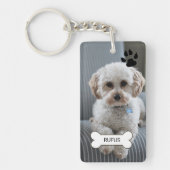 Aangepaste persoonlijke foto en naam sleutelhanger (Voorkant)