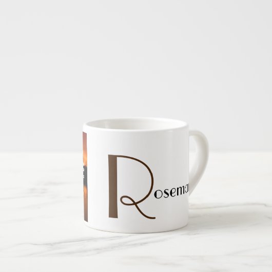 Aangepaste persoonlijke foto espresso kop (Voorkant rechts)