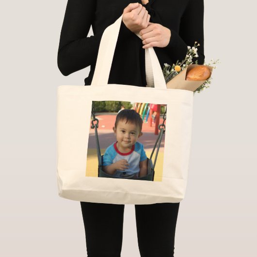 Aangepaste persoonlijke foto grote tote bag (Voorkant (product))