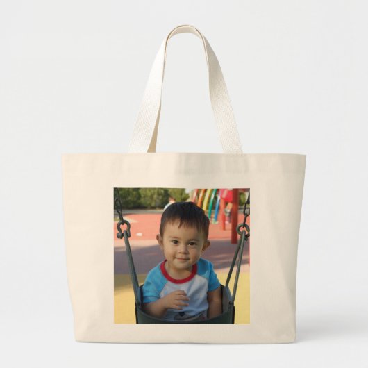 Aangepaste persoonlijke foto grote tote bag (Voorkant)