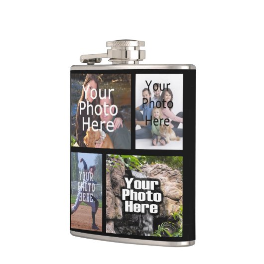 Aangepaste persoonlijke foto-inkuilMontage Heupfles (Links)