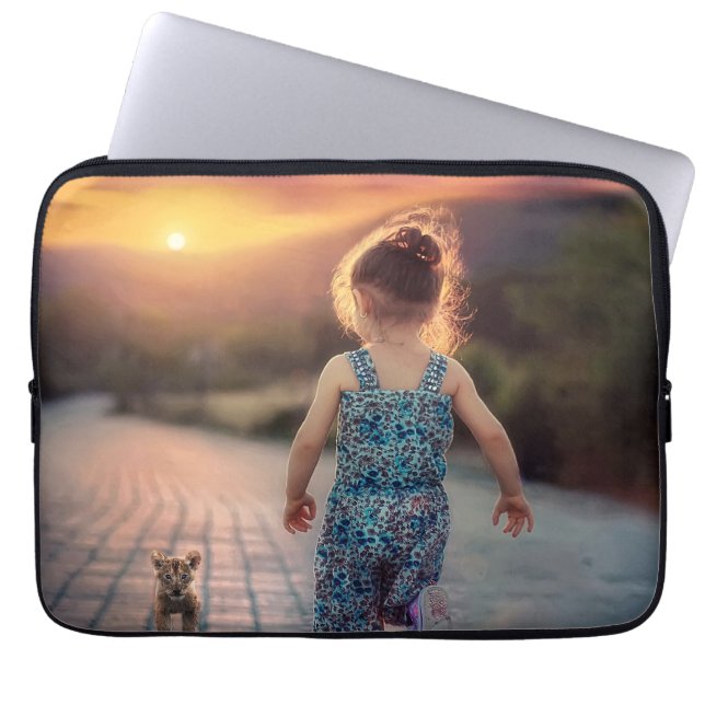 Aangepaste persoonlijke foto laptop sleeve (Voorkant)