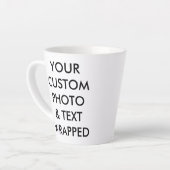 Aangepaste persoonlijke FOTO-LATTE MOK KLEINE 12 o (Linkerhoek)