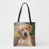 Aangepaste persoonlijke foto-liefdespoottekst tote bag (Voorkant)