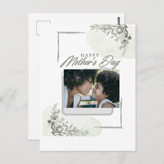Aangepaste persoonlijke foto-moederdag briefkaart (Voorkant / Achterkant)