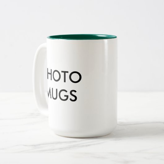 Aangepaste persoonlijke foto-Mok met twee tonen, l Tweekleurige Koffiemok (Voorkant links)