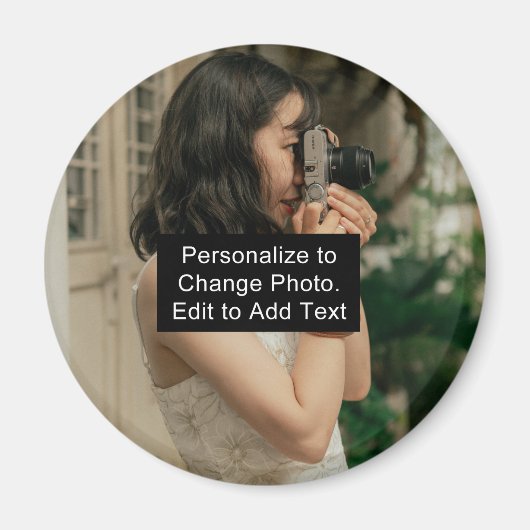 Aangepaste persoonlijke foto Naam foto-artikel Slo Magneet (Voorkant)