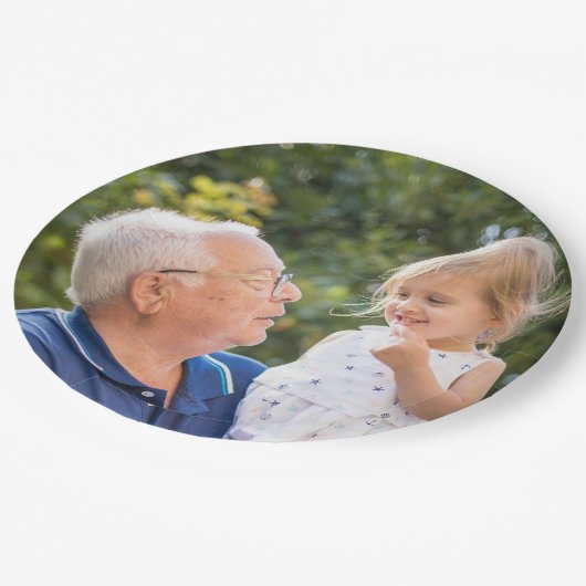 Aangepaste persoonlijke foto papieren bordje (Gekanteld)