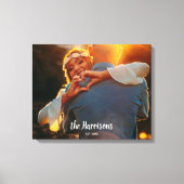 Aangepaste persoonlijke foto-Pas getrouwd van Coup Canvas Afdruk (Voorkant)