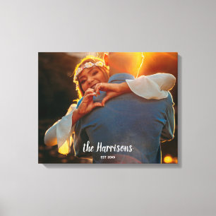 Aangepaste persoonlijke foto-Pas getrouwd van Coup Canvas Afdruk