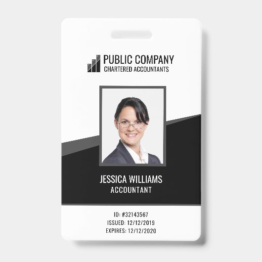 Aangepaste persoonlijke foto personeel ID-badge Badge (Voorzijde)