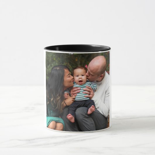 Aangepaste persoonlijke foto-reeks mok (Midden)