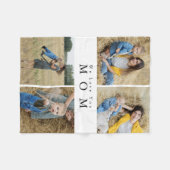 Aangepaste persoonlijke foto-samengevouwen moederf fleece deken (Voorkant (Horizontaal))