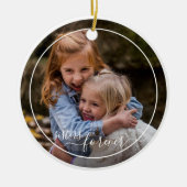 Aangepaste persoonlijke foto-sjabloonzussers voor  keramisch ornament (Voorkant)