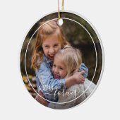 Aangepaste persoonlijke foto-sjabloonzussers voor  keramisch ornament (Links)