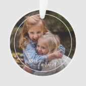 Aangepaste persoonlijke foto-sjabloonzussers voor  ornament (voorkant)