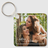 Aangepaste persoonlijke foto-sjabloonzussers voor sleutelhanger (Voorkant)