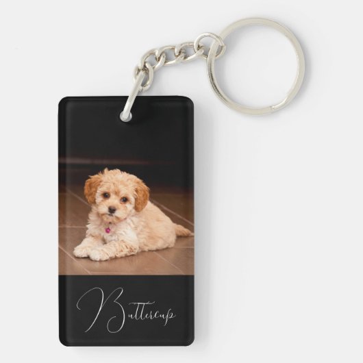 Aangepaste persoonlijke foto sleutelhanger (achterkant)