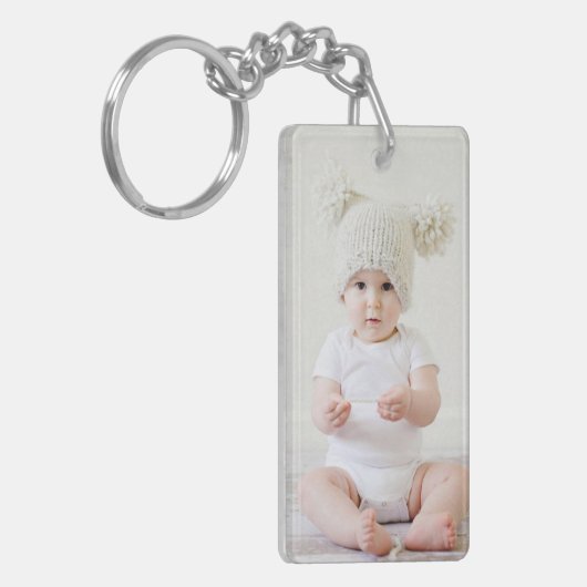 Aangepaste persoonlijke foto sleutelhanger (Voorkant Links)