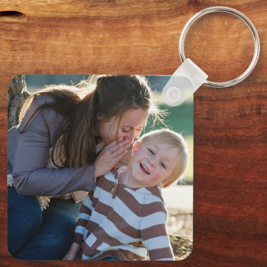 Aangepaste persoonlijke foto sleutelhanger (Achterkant)