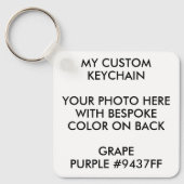 Aangepaste persoonlijke FOTO-SLEUTELHANGER - GRAPE Sleutelhanger (Voorkant)