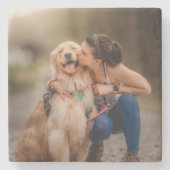 Aangepaste persoonlijke foto stenen onderzetter (Voorkant)